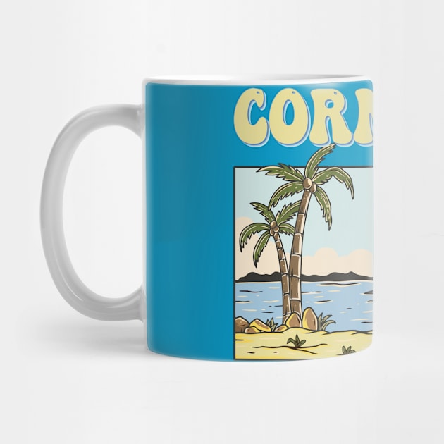 Cornwall Family Vacation Sandy Beach Graphic by Surfer Dave Designs